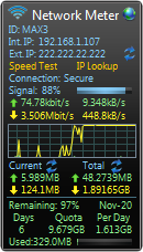 Network Meter Version 8.0 Network Meter