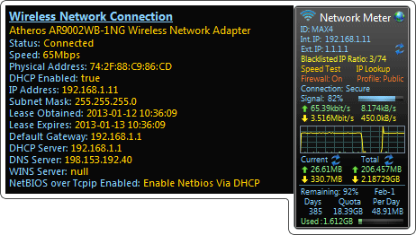 Simple Net Speed Windows Vista